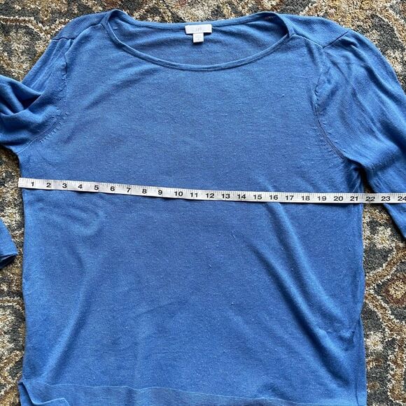 J Jill Blue Linen Cotton Blend Oversized long-sleeve Shirt Size M - Picture 5 of 8